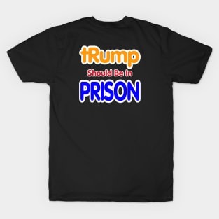 tRump Should Be In Prison - Back T-Shirt